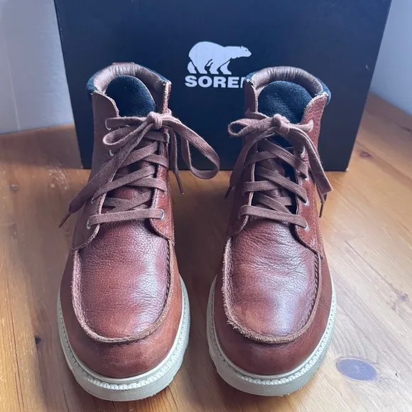 Sorel madson ll moc toe brown waterproof boots size 8.5