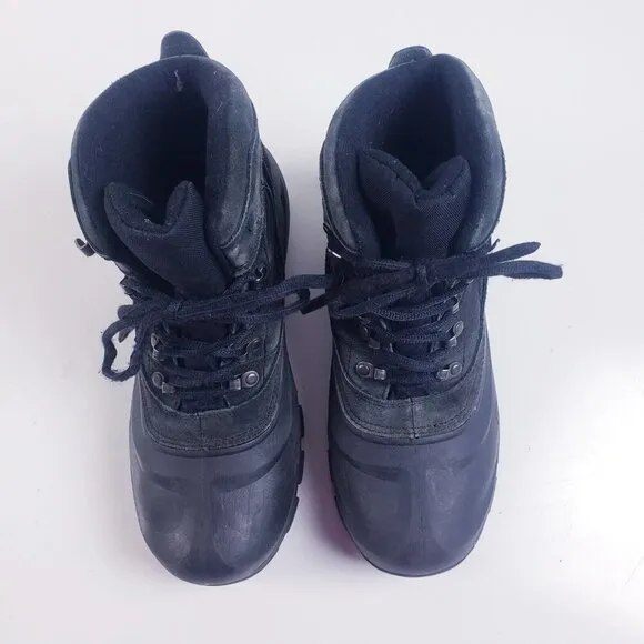 Sorel Men's 9. Cold Mountain Winter Boots Black Suede Thinsulate  NM1435-011