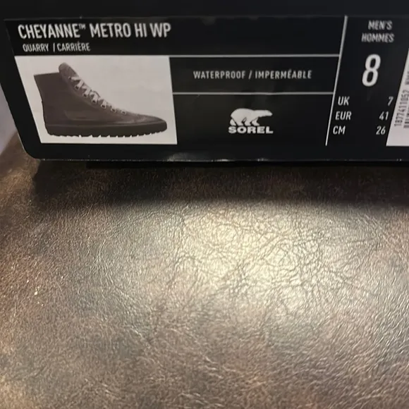 SOREL MEN'S CHEYANNE METRO WATERPROOF BOOTS: GRAY: NEW IN BOX: SIZE 8