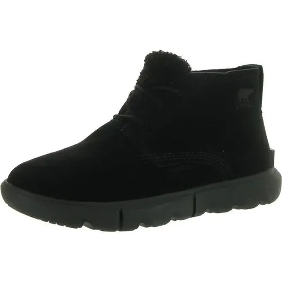 SOREL NWB $135 Explorer Next Drift WP Leather Chukka Black Size Women's 8