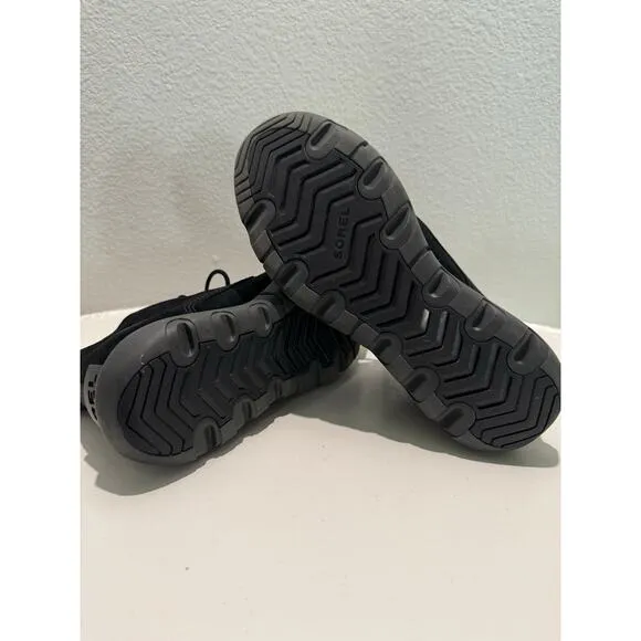 SOREL NWB $135 Explorer Next Drift WP Leather Chukka Black Size Women's 8