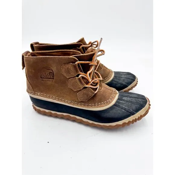 Sorel Out N About Leather Waterproof Duck Boots Size 7.5