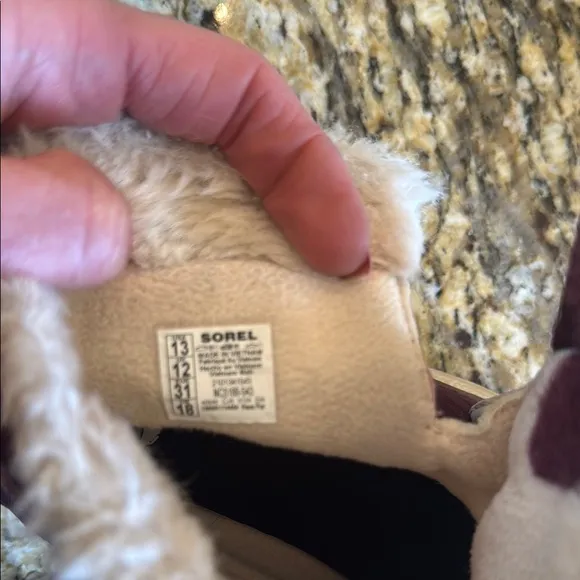 Sorel Purple Winter Boots with Faux Fur