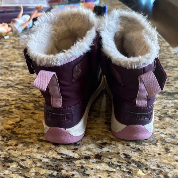 Sorel Purple Winter Boots with Faux Fur