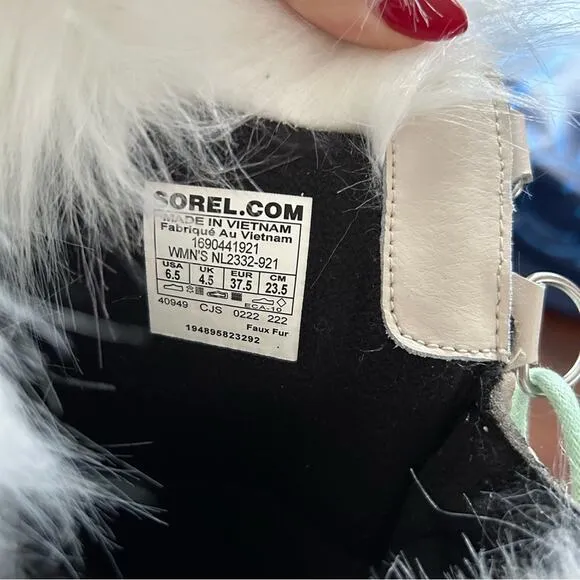 Sorel Tofino II WP Fawn Sea Sprite Fur Lace Up Waterproof Winter Boots NEW 6.5