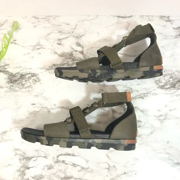 Sorel Torpeda Carly Nori Camo Gladiator Sandal Women's Size 6