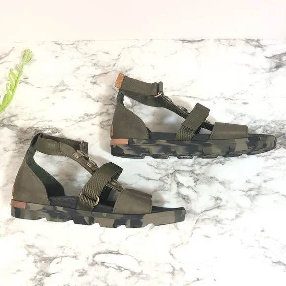 Sorel Torpeda Carly Nori Camo Gladiator Sandal Women's Size 6