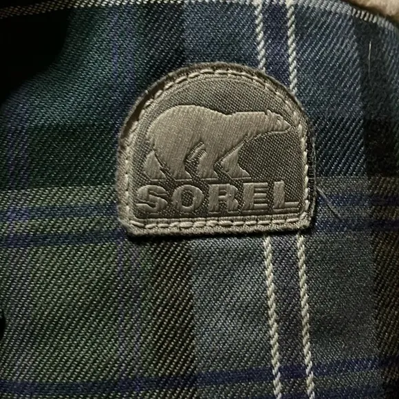 SOREL Trivoli Plaid 18131 Waterproof RubberSole Boots Size 7.5 Warm Lining Flaws