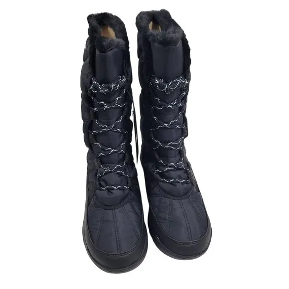 Sorel Whitney 11 Tall Lace Up Black Boots Size 9M NWB 11123-1TClo