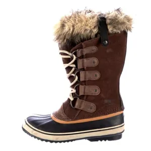 Sorel Womans 8 Joan of Arctic Waterproof Suede Winter Boots Fur Lining Brown EUC