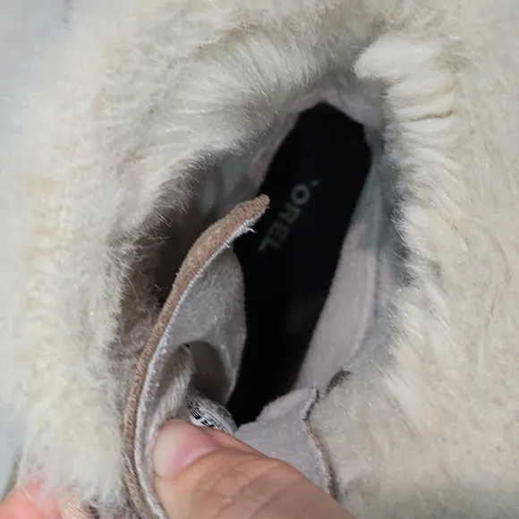 Sorel Women Ankle Leather Snow Winter Fur Boots shoes sz 8.5