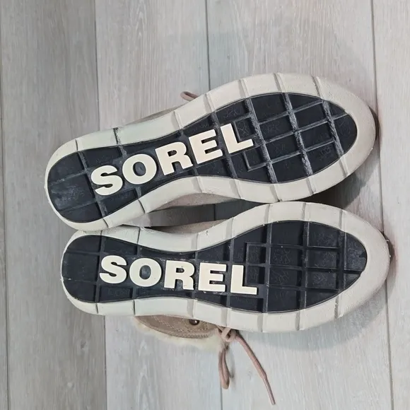 Sorel Women Ankle Leather Snow Winter Fur Boots shoes sz 8.5