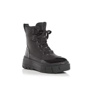 SOREL Womens Black 1-1/2&quot; Platform Back Pull-Tab Caribou X Wedge Boots Shoes 5