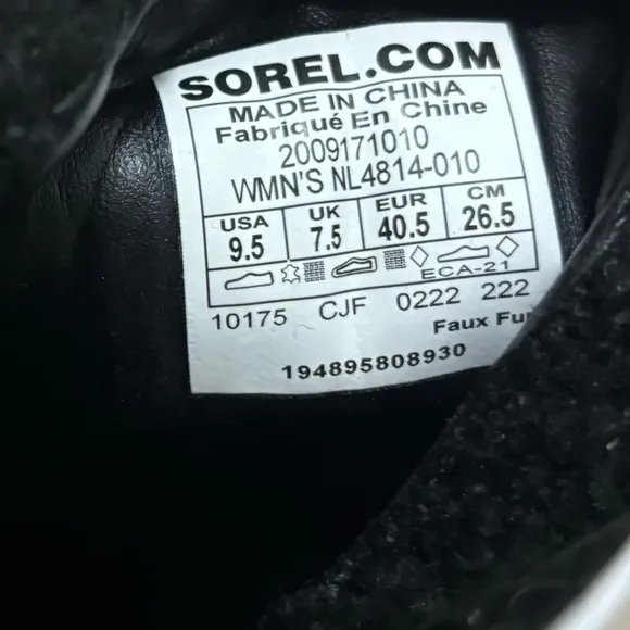 Sorel Women's Brex Heel Cozy Lace Booties Boots Sizes 9.5 Black Sea Salt NEW