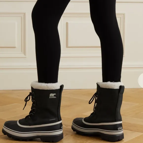Sorel Womens Caribou waterproof nubuck and rubber boots