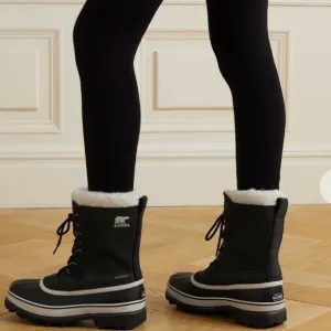 Sorel Womens Caribou waterproof nubuck and rubber boots