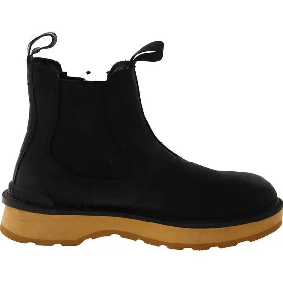 Sorel Womens Hi-Line Black Leather Waterproof Ankle Chelsea Boots Shoes New