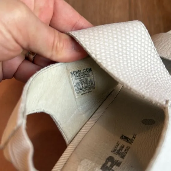 SOREL WOMENS JOANIE II SLINGBACK SANDAL CREAMLEATHER SIZE 10