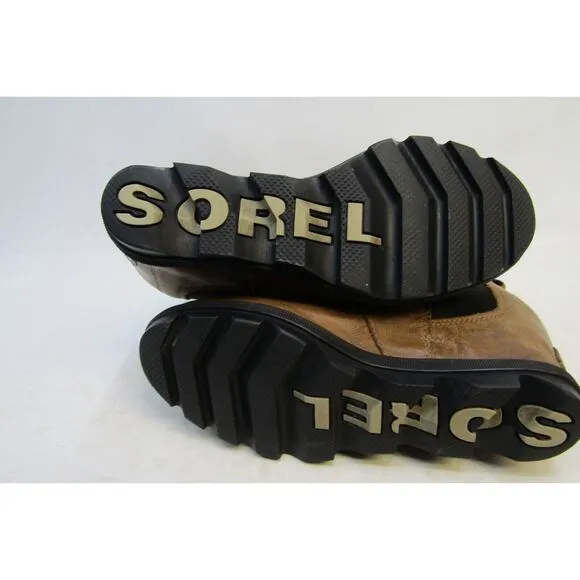 Sorel Womens Size 8 Brown Leather Chelsea Wedge Ankle Fashion Boots Bootie