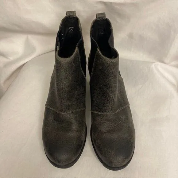 SOREL Womens Size 8.5 Joan of Arctic Hidden Wedge II Chelsea Ankle Boots Black