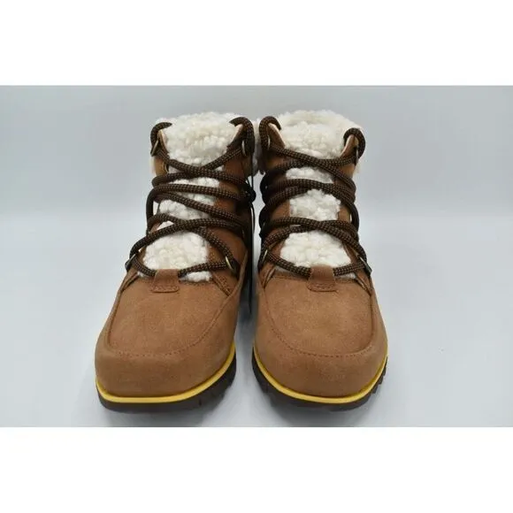 Sorel Womens Size 9 Harlow Lace Velvet Tan Blackened Brown Waterproof Boots