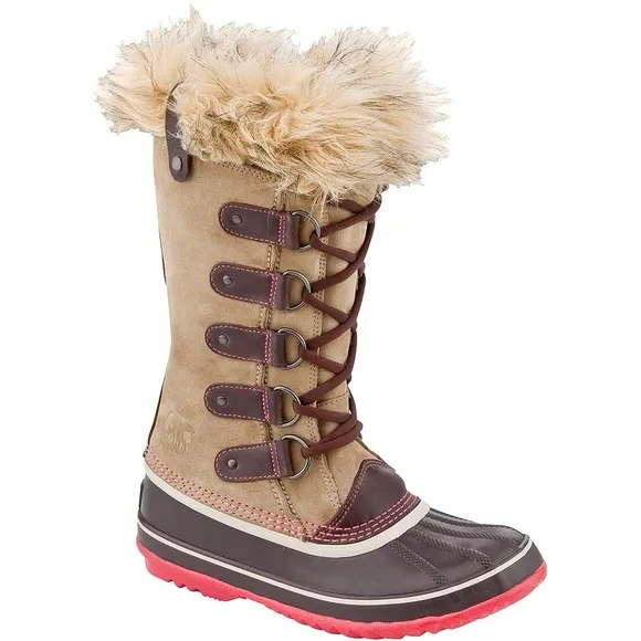 Sorel Women’s Waterproof Joan Of Arctic Suede Leather Faux Fur Snow Winter Boots