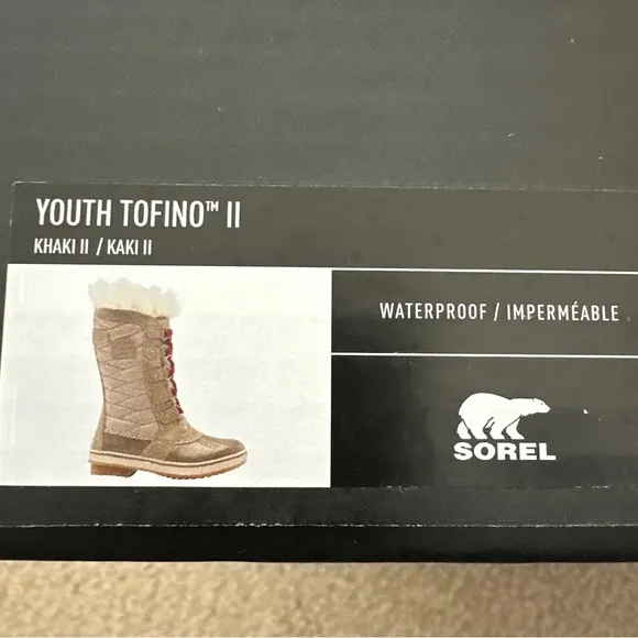 Sorel Youth Tofino II Waterproof Khaki Boots