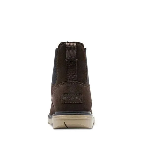 Sorel Carson Boots Men's 8 Brown Suede Waterproof Pull-On Ankle Chelsea EEE3801