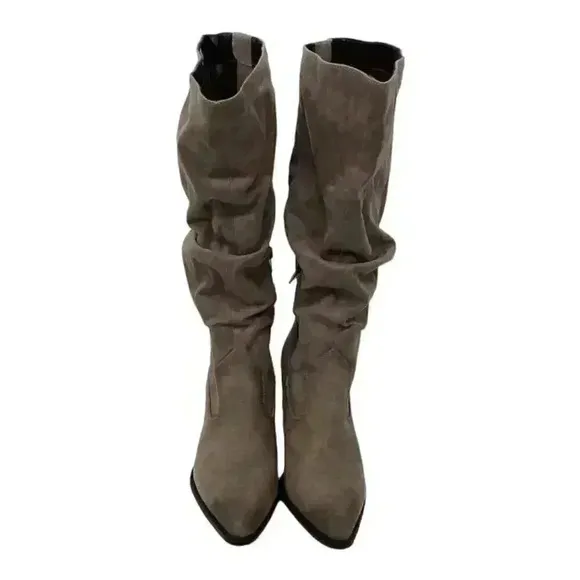 Soul Naturalizer Mackenzie Size 8.5 Knee High Slouchy Heeled Boots Pointed Toe