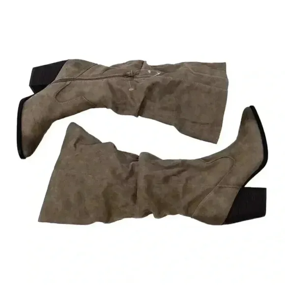 Soul Naturalizer Mackenzie Size 8.5 Knee High Slouchy Heeled Boots Pointed Toe