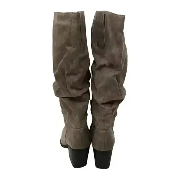 Soul Naturalizer Mackenzie Size 8.5 Knee High Slouchy Heeled Boots Pointed Toe