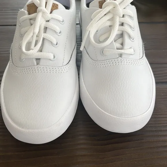 Sperry boys white leather sneaker