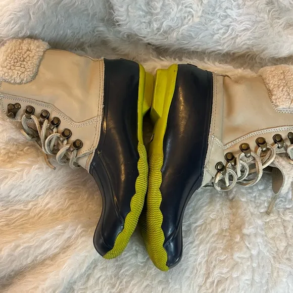 Sperry J. Crew Shearwater duck boots wool lined