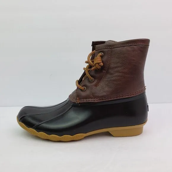 Sperry Top Sider Saltwater Youth Size 4Y Brown Leather Waterproof Duck Boots