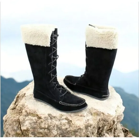 Sperry Topsider Bayshore Lace Up Moccasin Boots Size 9 M NWT