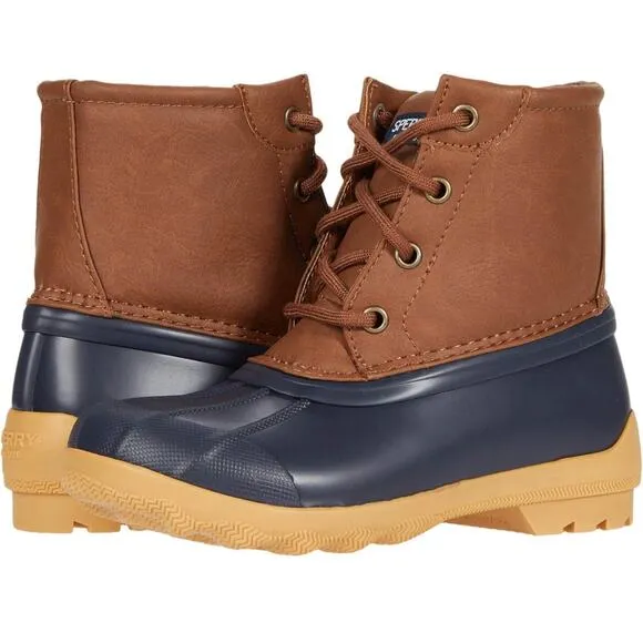Sperry Unisex-Child Port Boot: Leather Ankle Boot, Comfort &amp; Traction, SZ 6