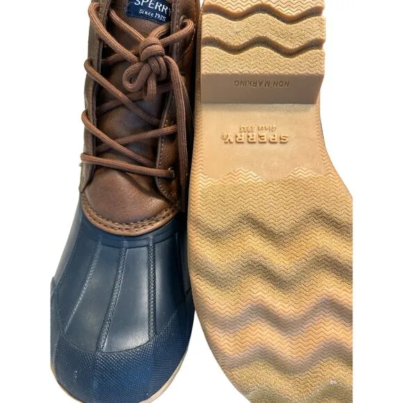 Sperry Unisex-Child Port Boot: Leather Ankle Boot, Comfort &amp; Traction, SZ 6