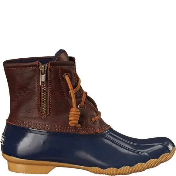 SPERRY WOMEN'S SALTWATER BOOTS, TAN/NAVY, 6