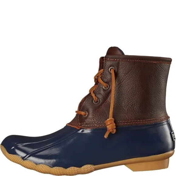 SPERRY WOMEN'S SALTWATER BOOTS, TAN/NAVY, 6