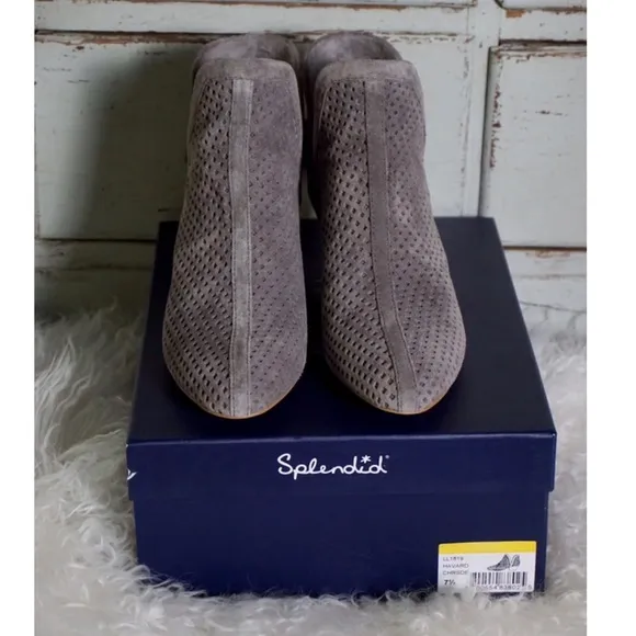 Splendid Havard Suede Charcoal Ankle Boots 7.5