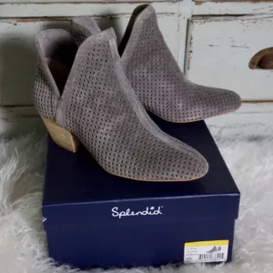 Splendid Havard Suede Charcoal Ankle Boots 7.5