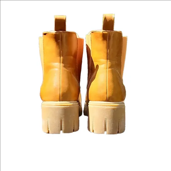 Starmerx  platform ankle mid heel slip on boots