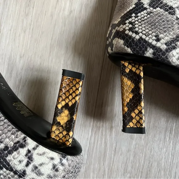 Staud snakeskin ankle boots