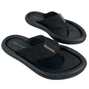 Stella McCartney size 38/ 8 US Air Slide Thong Flip Flop Black Sandals