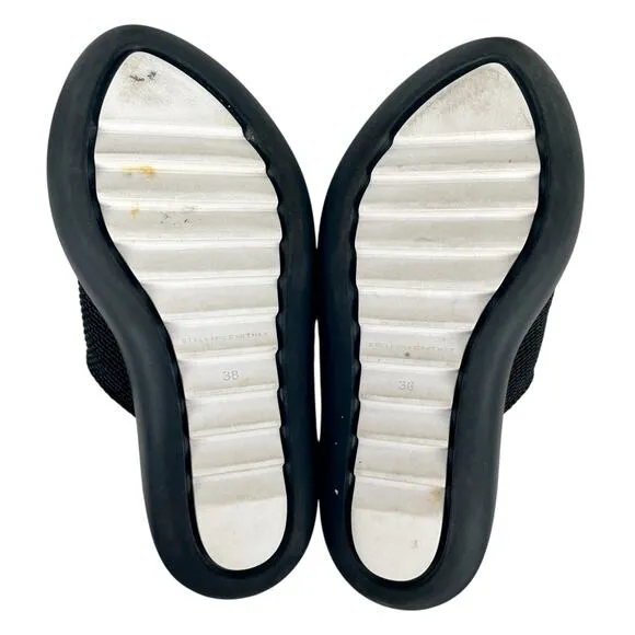 Stella McCartney size 38/ 8 US Air Slide Thong Flip Flop Black Sandals
