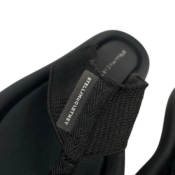 Stella McCartney size 38/ 8 US Air Slide Thong Flip Flop Black Sandals
