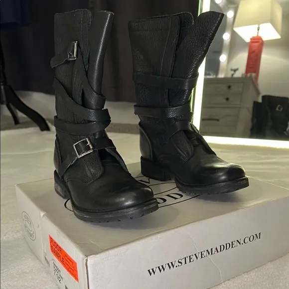 Steve Madden Black Boots