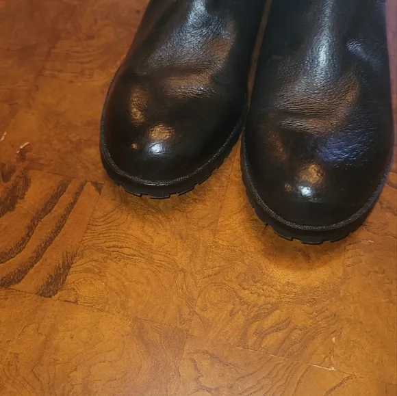 Steve Madden Over the Knee Tall Black Genuine Leather Shoes Boots