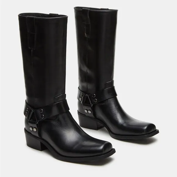 Steve Madden Ruskin Black Leather