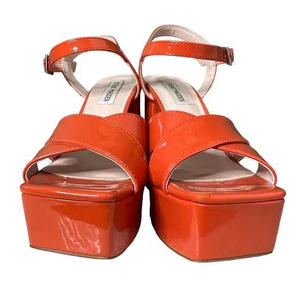 Steve Madden | Shea Faux Leather Sandals Cognac Size 7